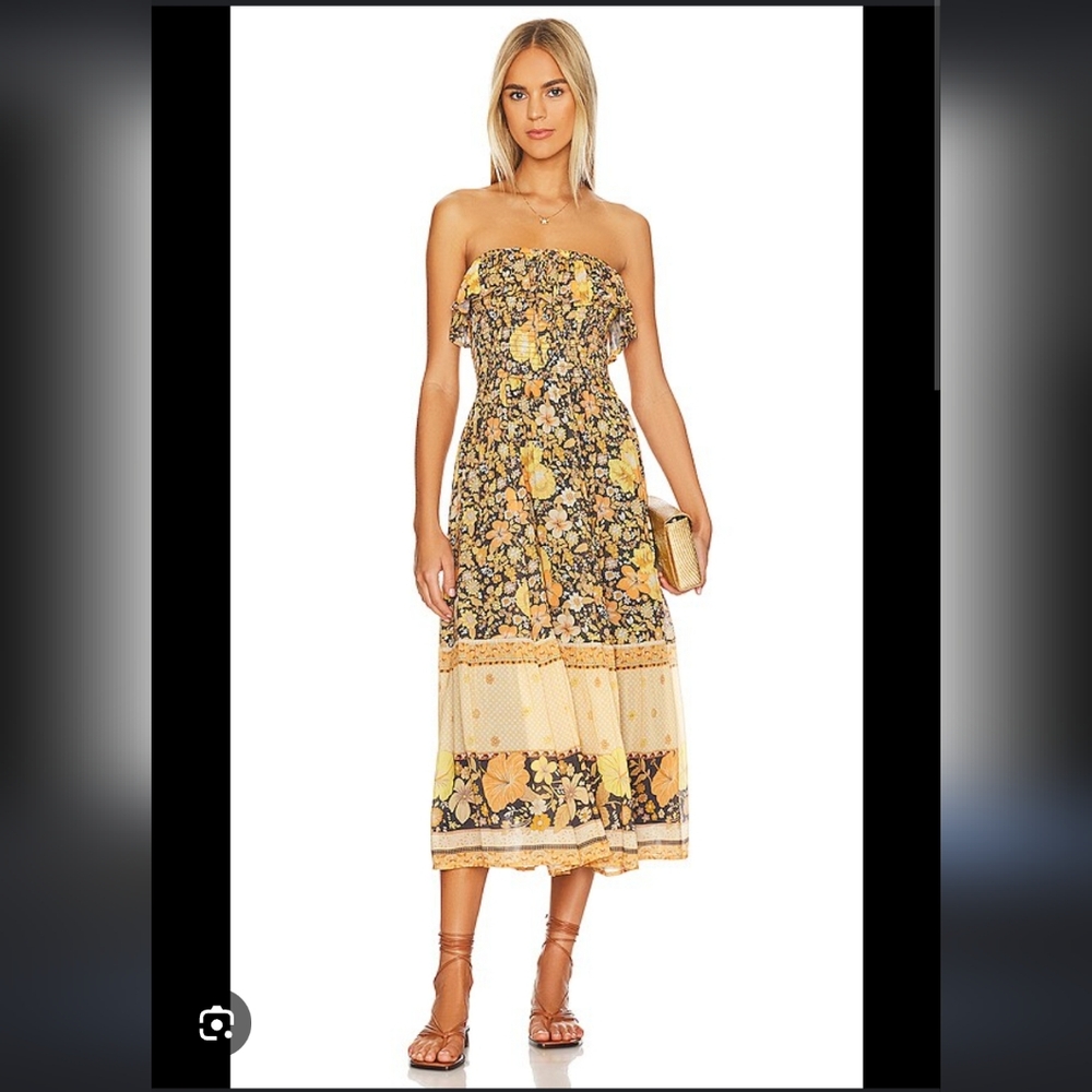 Spell hibiscu strapless midi large